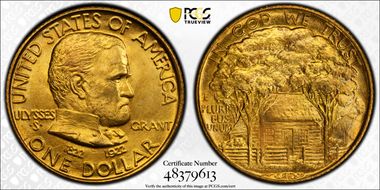 1922 G$1 Grant, No Star MS66