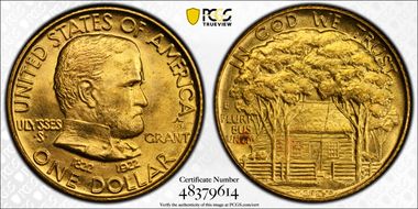 1922 G$1 Grant, Star MS66