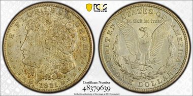 1921-S $1 AU58
