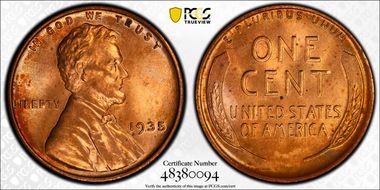 1935 1C MS65RD