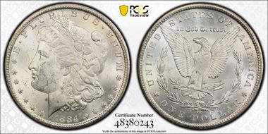 1884-CC $1 MS62