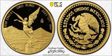 2023-Mo 1/20 oz Libertad Au PR70DCAM