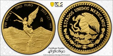 2023-Mo 1/10 oz Libertad Gold PR70DCAM