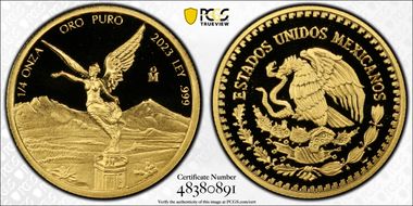 2023-Mo 1/4 oz Libertad Au PR70DCAM