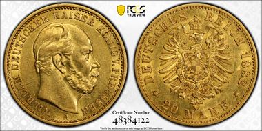 1882-A 20 Mk J-246 AU53