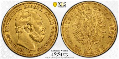 1886-A 20 Mk J-246 AU53