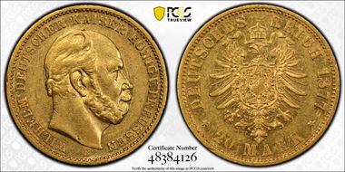 1877-B 20 Mk J-246 AU53