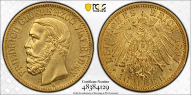 1897-G 10 Mk J-188 AU58