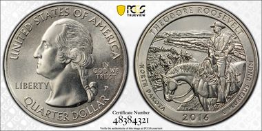 2016-P 25C Theodore Roosevelt NP MS66