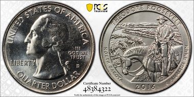 2016-D 25C Theodore Roosevelt NP MS65
