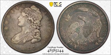 1836 50C Lettered Edge N1