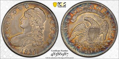 1832 50C Small Letters AU50