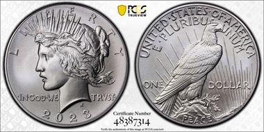 2023 $1 Peace Dollar First Strike MS70