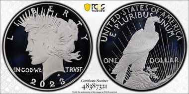 2023-S $1 Peace Dollar First Strike PR70DCAM