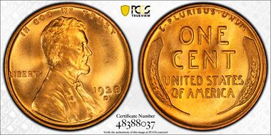 1938-D 1C MS67RD
