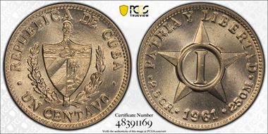 1961 1C MS66