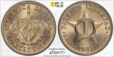 1961 1C MS65