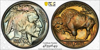 1938-D/D 5C Buffalo MS67+