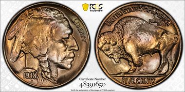 1938-D/S 5C Buffalo MS67