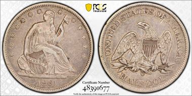 1861-O 50C CSA Obverse VF35