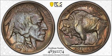 1915-S 5C MS64