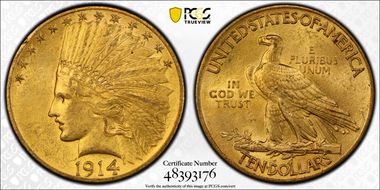 1914 $10 MS61