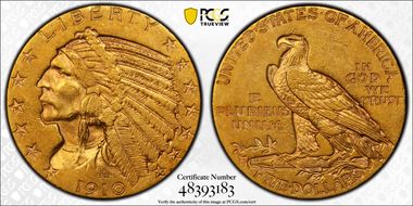 1910-S $5 AU53