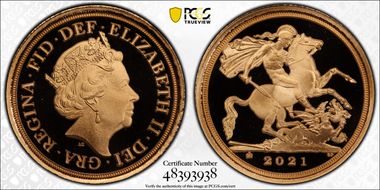 2021 1/4 Sov Queens 95th Birthday Privy PR70DCAM