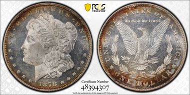 1878 7TF $1 Reverse of 1878 MS64PL