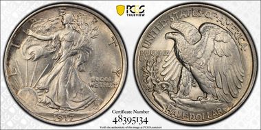 1917 50C AU58