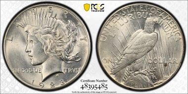 1928 $1 MS62
