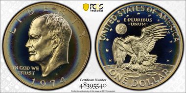1974-S $1 Silver PR69DCAM