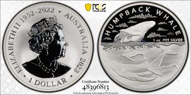 2023 $1 Humpback Whale MS69