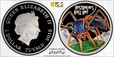 2015 $1 Bull Ant PR70DCAM