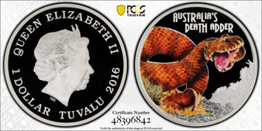 2016 $1 Death Adder PR70DCAM