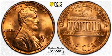 1970-S 1C Large Date, DDO, FS-103 MS65RD