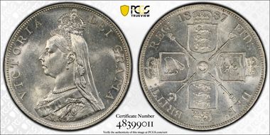 1887 Dbl Fl S-3923 Arabic 1 MS62