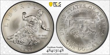 1997-S $1 Jackie Robinson MS68