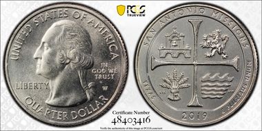 2019-W 25C San Antonio Missions NP MS67