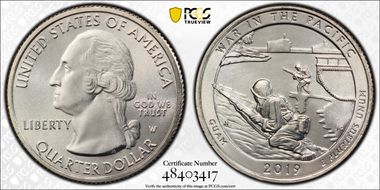 2019-W 25C War in the Pacific NP MS67