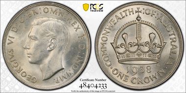 1938 Crown KM-34  Ag MS64