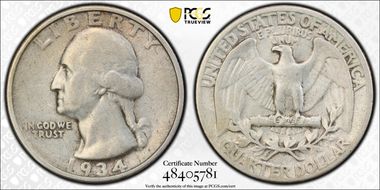 1934 25C Doubled Die Obverse F15