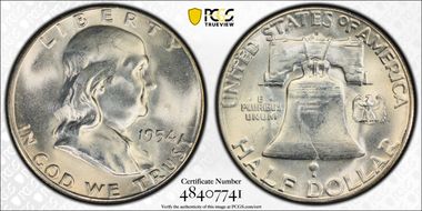 1954-S 50C MS64FBL