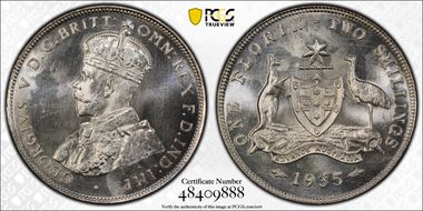 1935(m) Florin MS66