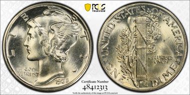 1935 10C MS66+ FB