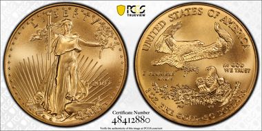 2007 $50 Gold Eagle MS70
