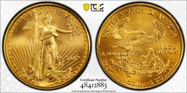 2007 $5 Gold Eagle MS70