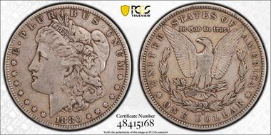 1880-O $1 VAM 49, Hangnail VF30