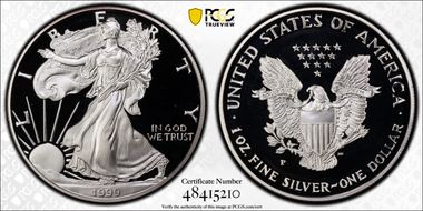 1999-P $1 Silver Eagle PR68DCAM
