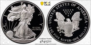 2000-P $1 Silver Eagle PR69DCAM